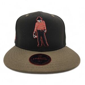 Nightmare On Elm Street Freddy Hat Adult Fitted Size 7 1/2‎ Springwood High NEW
